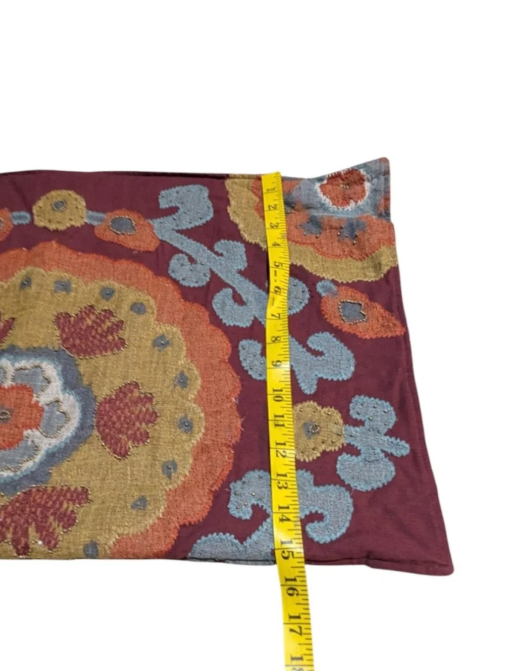 Pottery Barn Houston Suzani Lumbar Pillow Cover Sham Cotton Linen 15x26